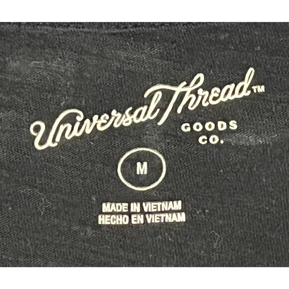 Universal Thread Black Cinched Sides Cropped Short Sleeve Top Reg Size Medium - Picture 3 of 6